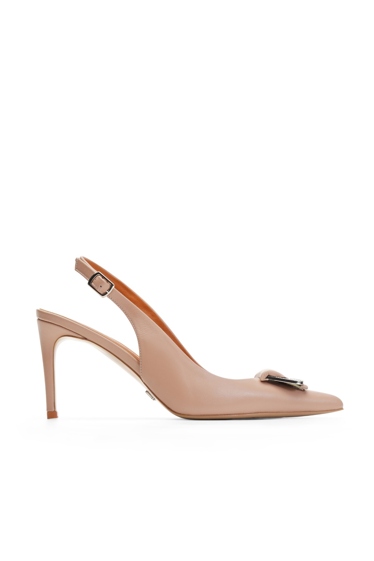 Jabotter Bellagio Deri 8 Cm Stiletto - Karamel