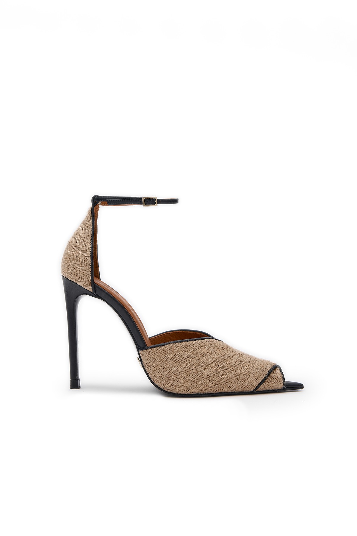 Córdoba Jute Fabric & Leather 10 Cm Stiletto