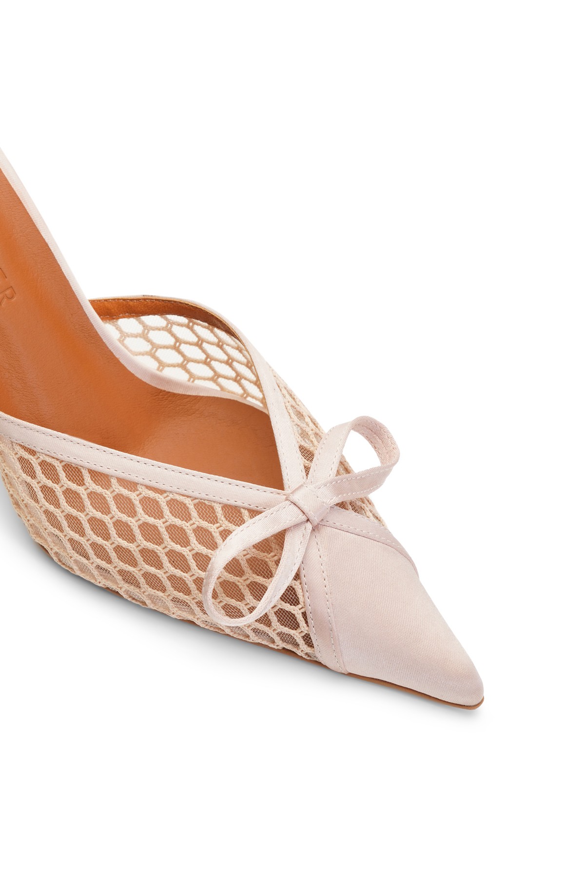 Jabotter Ravello Saten & Tül 8 Cm Topuklu Terlik - Pudra