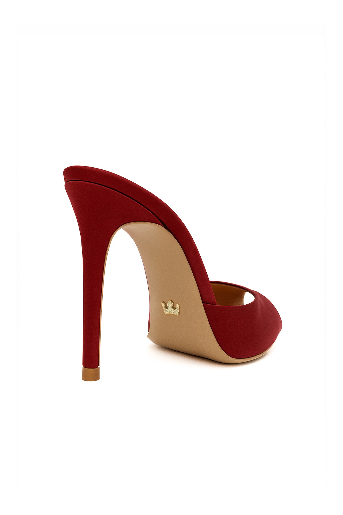 Jabotter Rosalia Saten 10 Cm Topuklu Terlik - Bordo