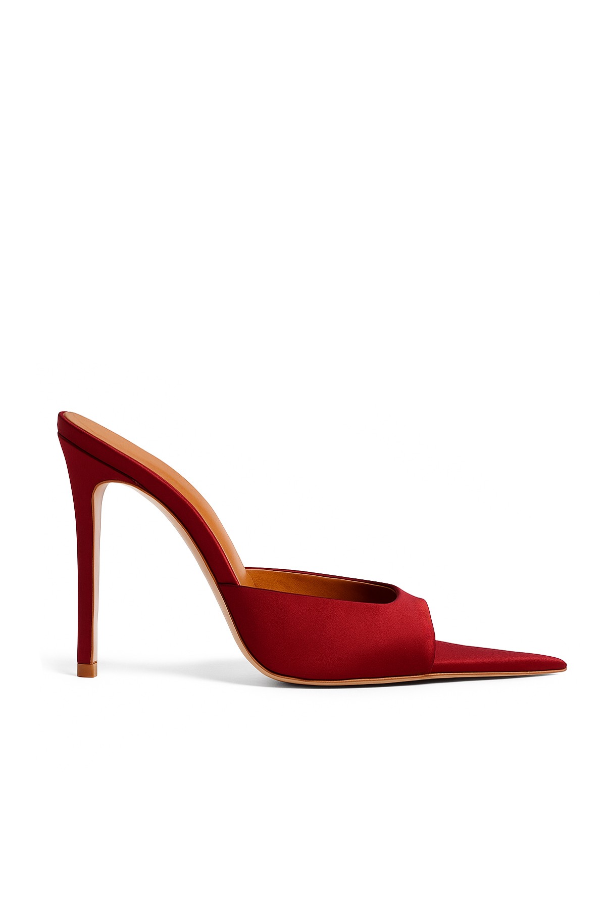 Jabotter Rosalia Saten 10 Cm Topuklu Terlik - Bordo