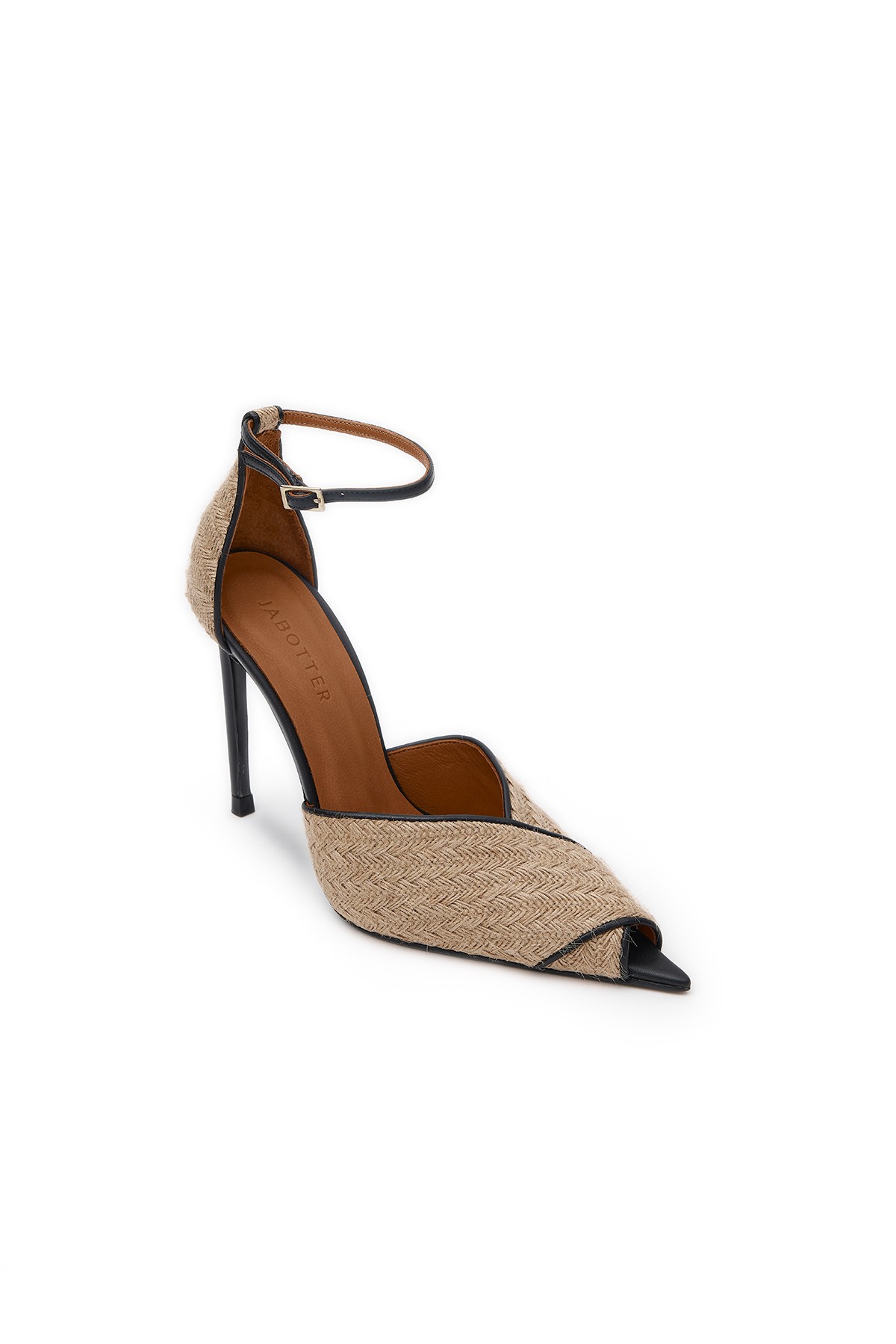 Córdoba Jute Fabric & Leather 10 Cm Stiletto