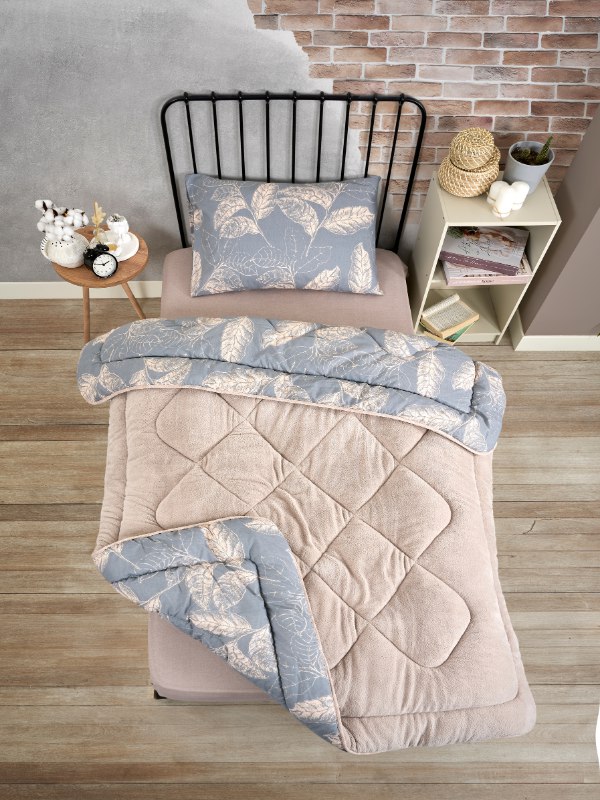 Tek Kişilik Yorgan Çift Taraflı Lüx Welsoft  Elit Yorgan Pofuduk Yumuşak Yorgan ve Yastık Kılıfı