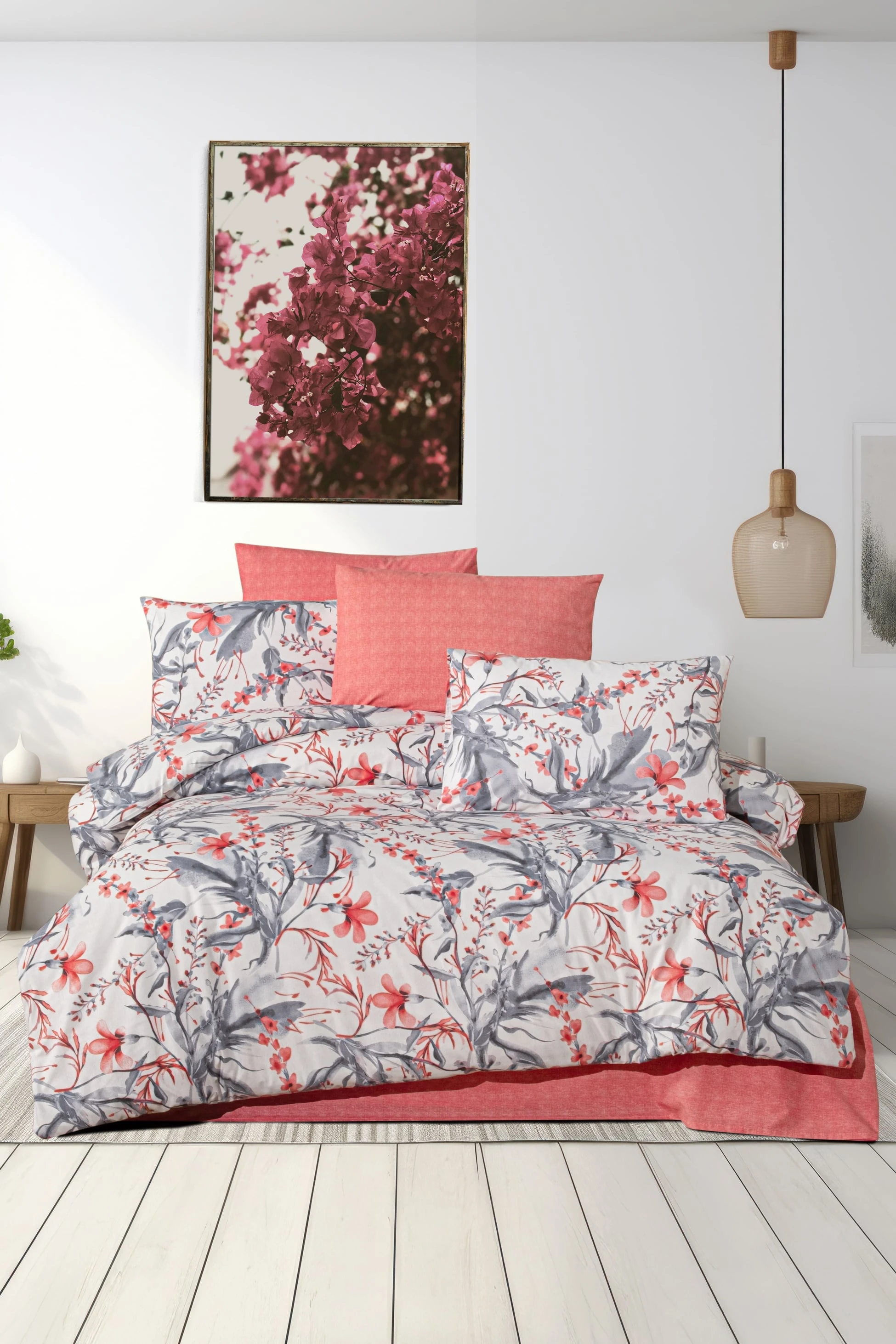 Nevresim Takımı Tek Kişilik Pamuklu Ranforce Light - ASYA PUDRA