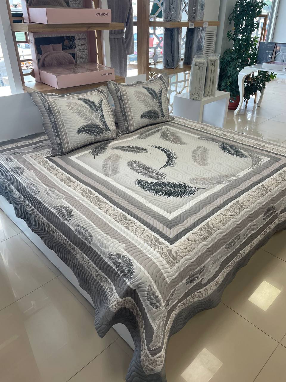 Çift Kişilik Battal Boy Yatak Örtüsü Takımı Alya