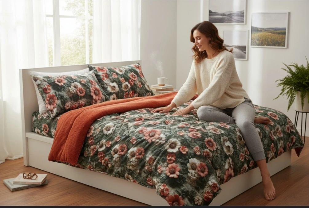 Battal Boy %100 Pamuk Kumaş 5 Boyutlu Welsoft Yorgan Seti