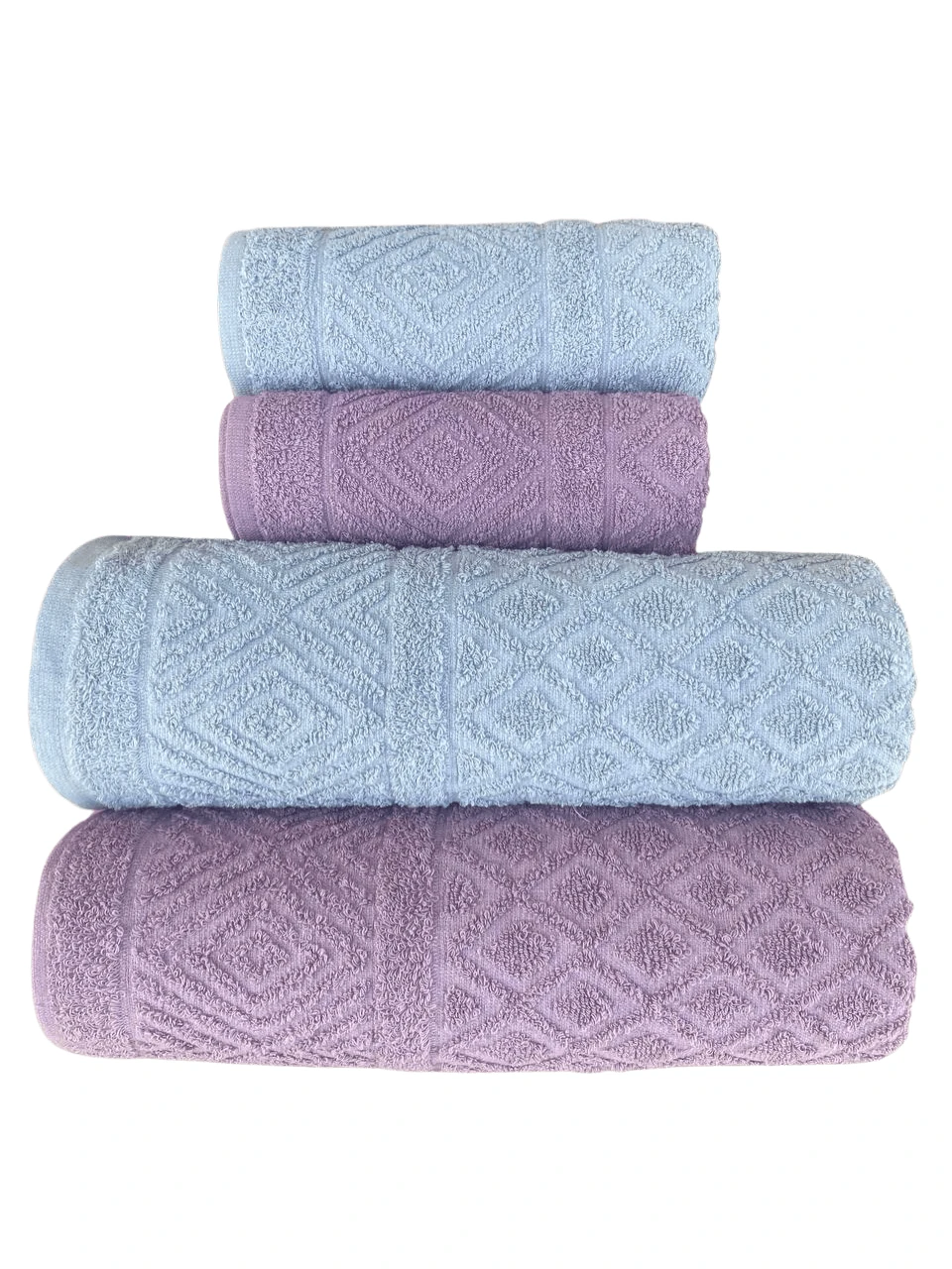 %100 Pamuk 4 Parça Battal Boy Hamam Seti ( 2 Adet 90*150 cm-2 Adet 50*90 cm)