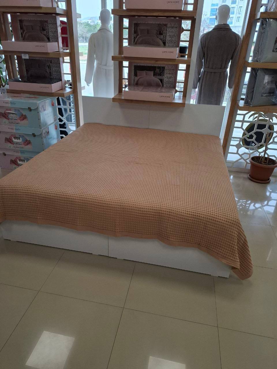 Çift Kişilik Battal Boy Pamuk Havuzlu Tek Pike