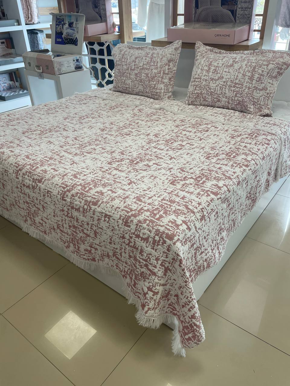 Soft Çift Kişilik Battaniye & Yatak Örtüsü Takımı - PUDRA