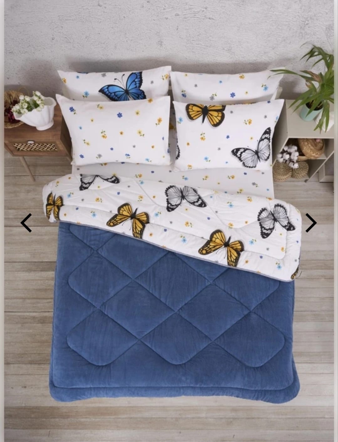 Battal Boy Kelebek Desenli Welsoft Uyku Seti 