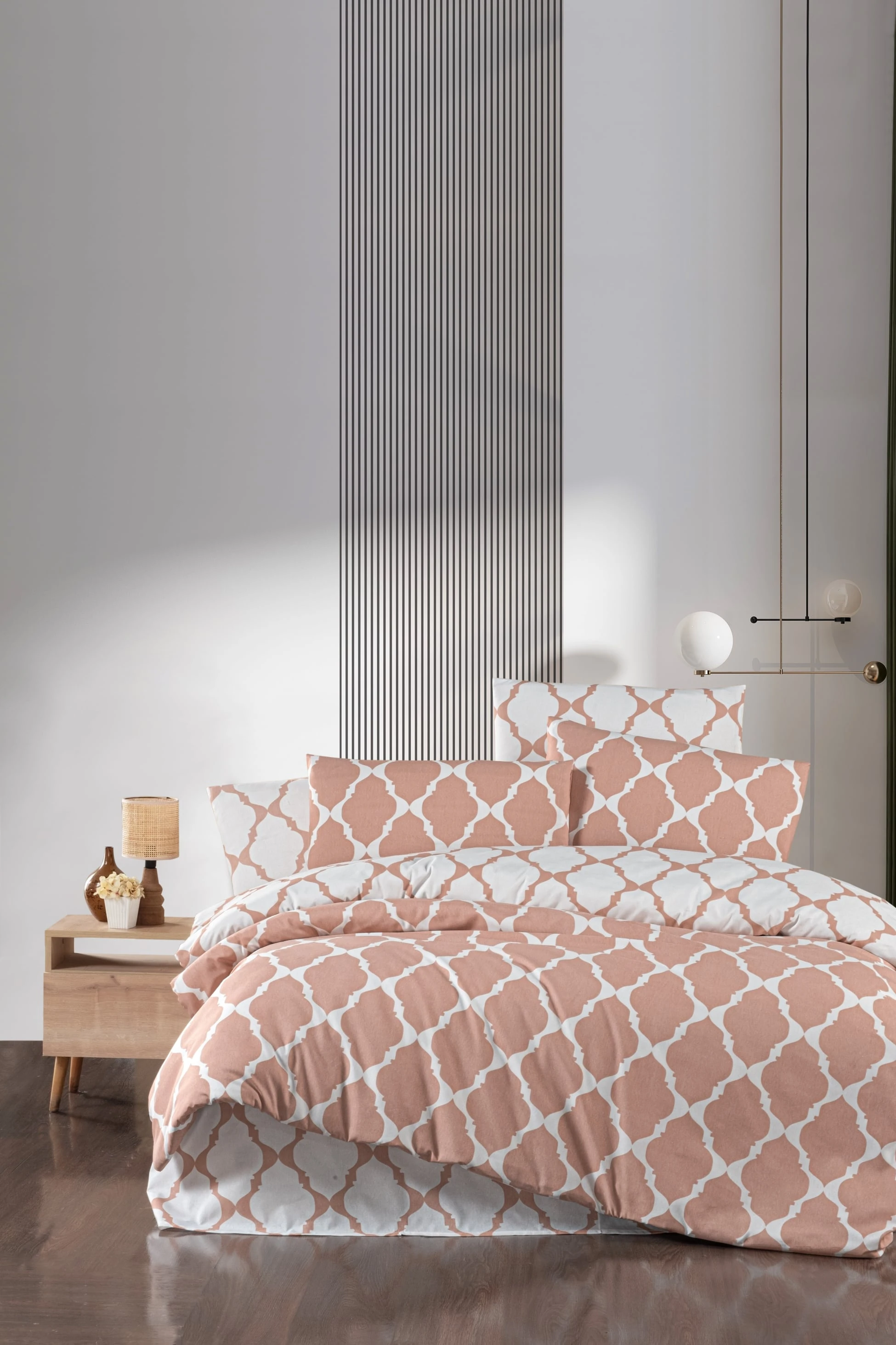 Nevresim Takımı Tek Kişilik Pamuklu Ranforce Light - RAVENNA BEJ