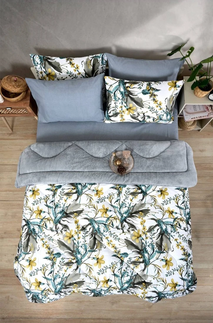 Battal Boy Asya Gri Welsoft Uyku Seti