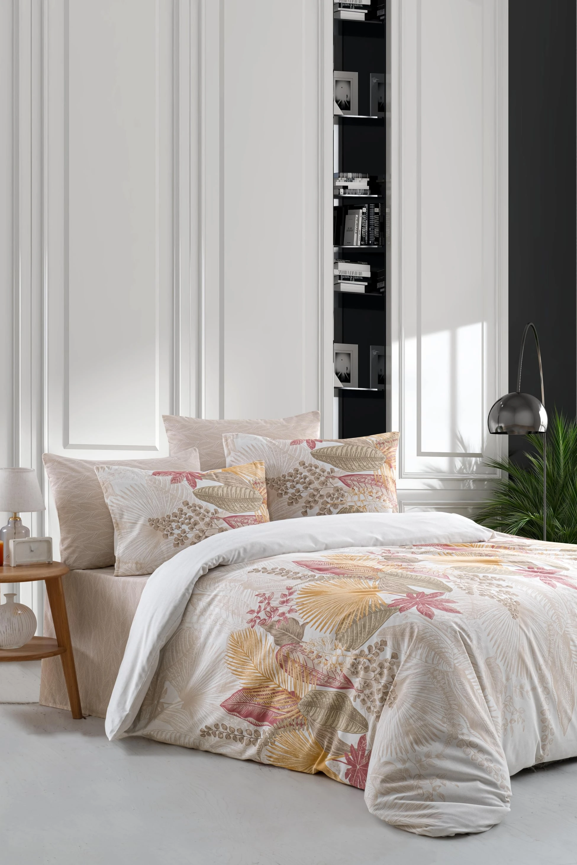 Nevresim Takımı Çift Kişilik Pamuklu Ranforce - ALENA PUDRA