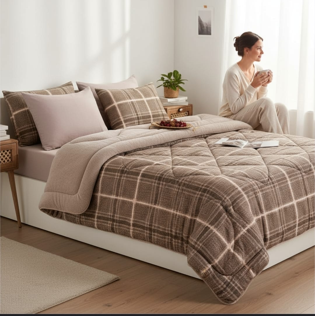 Battal Boy Safir Bej Welsoft Uyku Seti