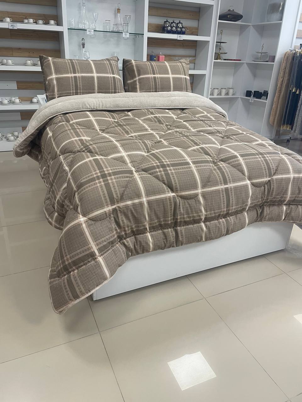 Battal Boy Safir Bej Welsoft Uyku Seti