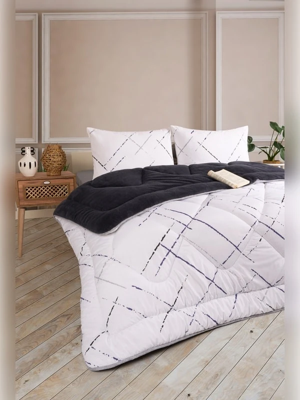 Çift Kişilik Çift Taraflı Lüx Welsoft Elit Yorgan Seti - YANSIMA FÜME