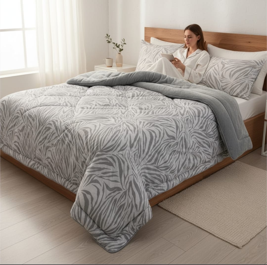 Battal Boy Zebra Gri Welsoft Uyku Seti