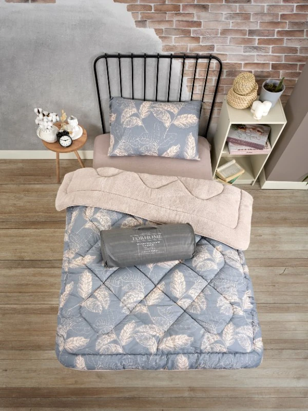 Tek Kişilik Yorgan Çift Taraflı Lüx Welsoft  Elit Yorgan Pofuduk Yumuşak Yorgan ve Yastık Kılıfı