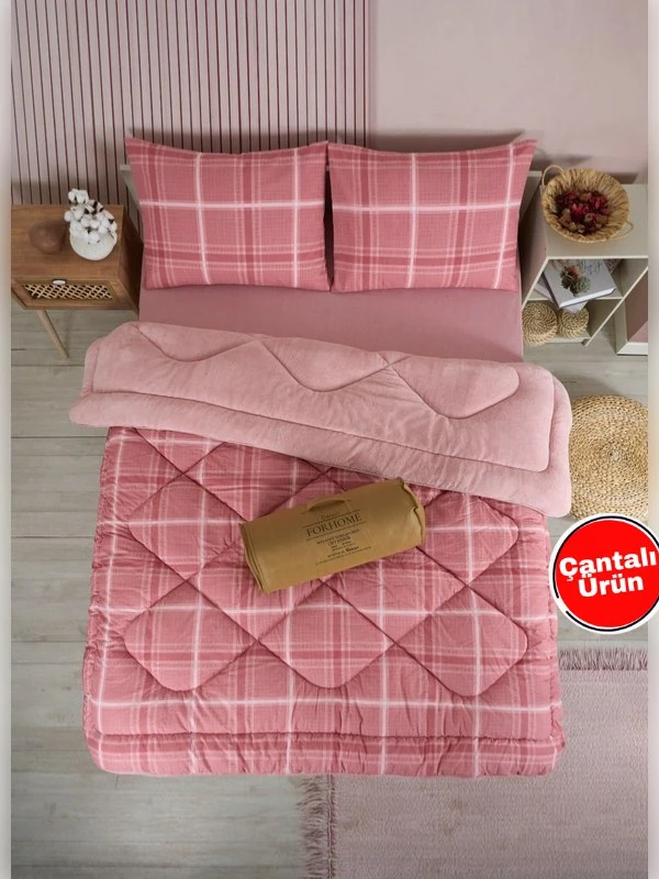 Çift Kişilik Çift Taraflı Lüx Welsoft Elit Yorgan - SAFİR PUDRA