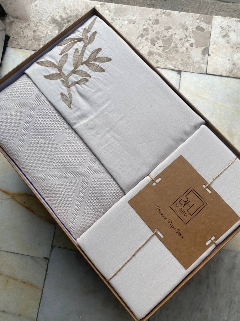 Çift Kişilik Nakışlı Çeyizlik Pike Seti Premium Battal Boy Pike Takımı