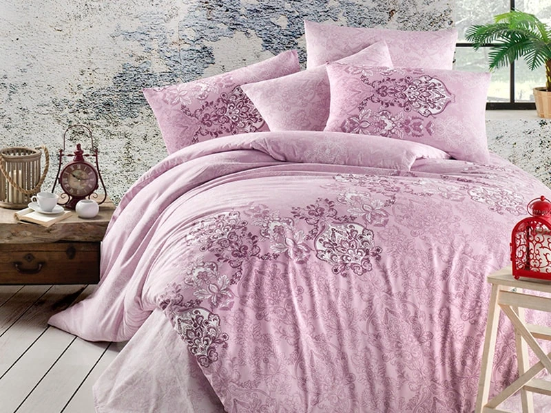 Nevresim Takımı Çift Kişilik Pamuklu Ranforce - MARFİL