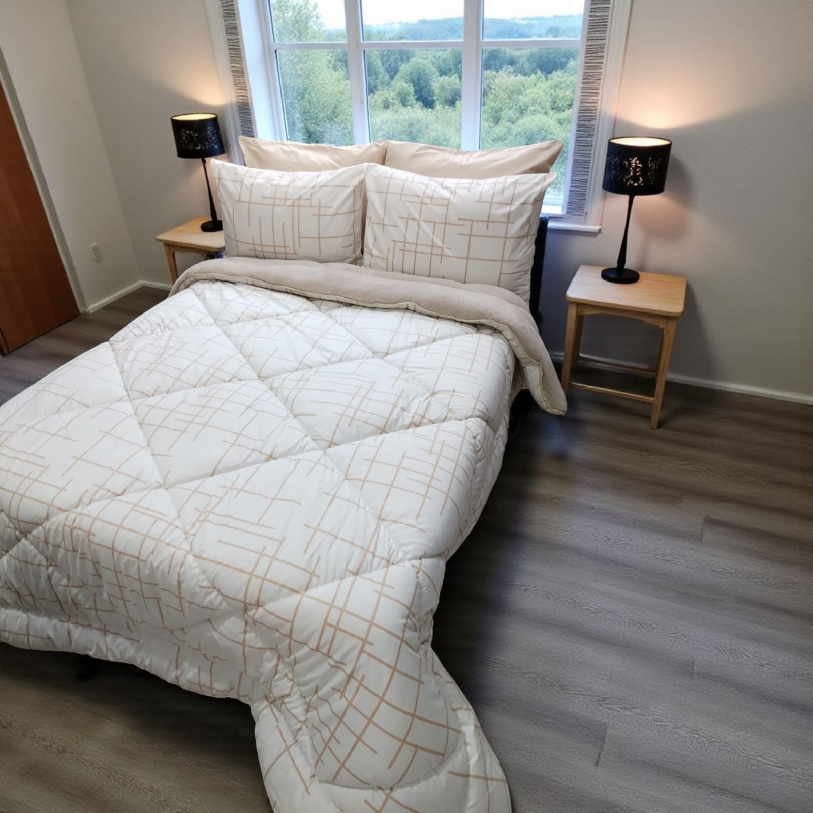 Battal Boy %100 Pamuk Kumaş Sare Bej Welsoft Uyku Seti