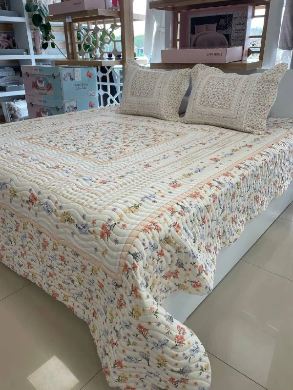 Çift Kişilik Battal Boy Yatak Örtüsü Takımı Silvia