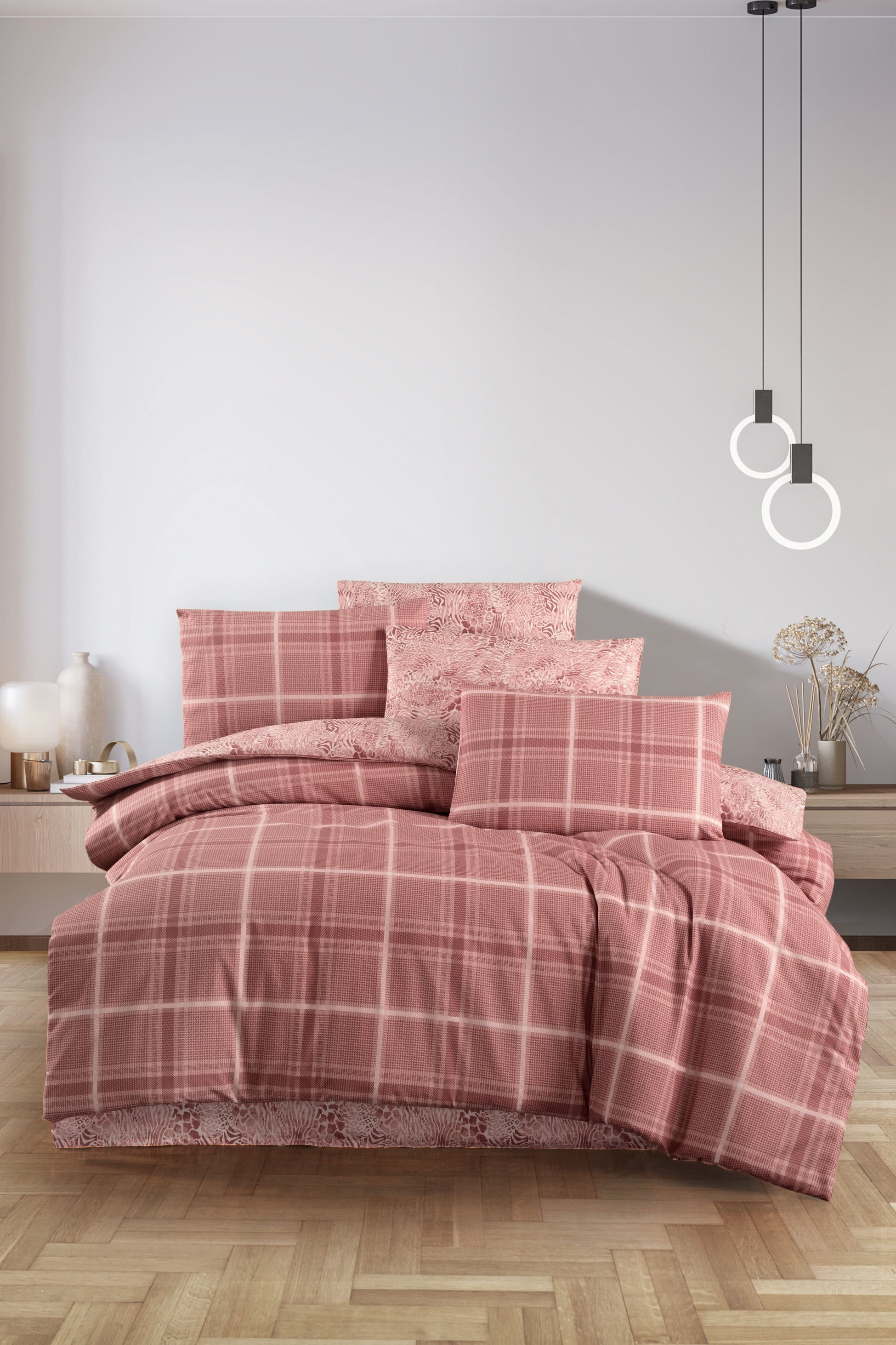 Nevresim Takımı Tek Kişilik Pamuklu Ranforce Light - SAFİR PUDRA