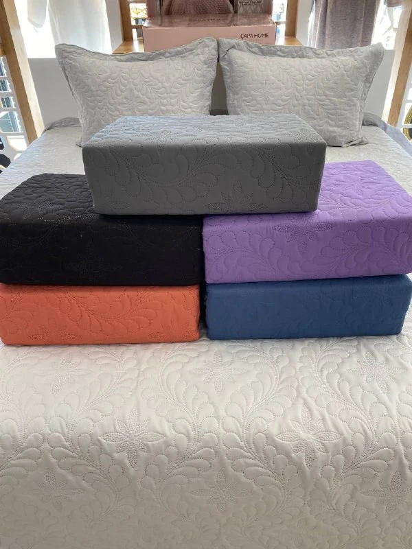 Çift Kişilik Battal Boy  Yatak Örtüsü Takımı Siyah