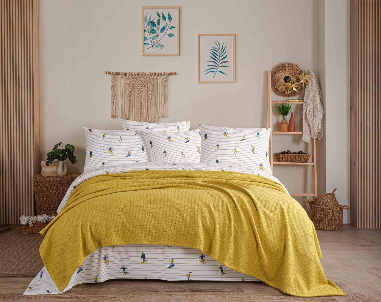 Çift Kişilik Battal Boy % 100 Pamuklu Pike Takımı