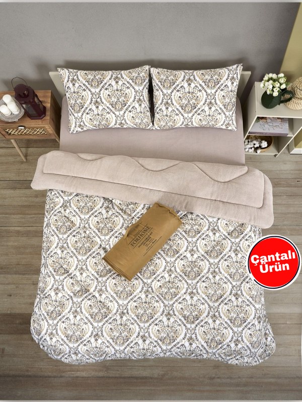 Çift Kişilik Çift Taraflı Lüx Welsoft Elit Yorgan - AKSU BEJ