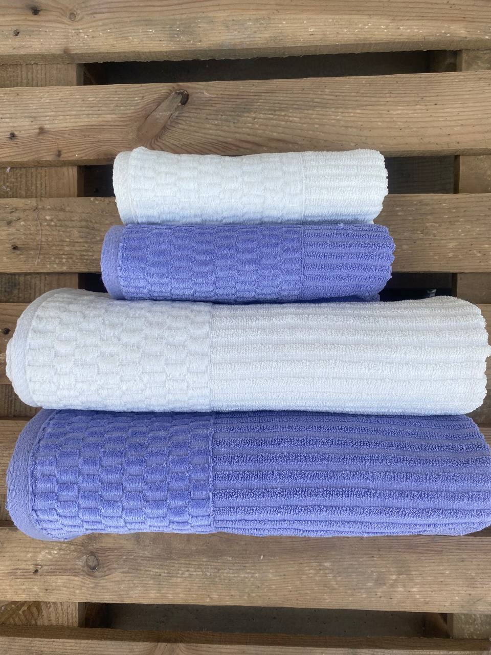 %100 Pamuk 4 Parça Battal Boy Hamam Seti ( 2 Adet 90*150 cm-2 Adet 50*90 cm)