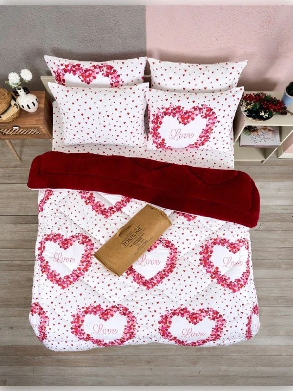 Çift Kişilik Uyku Seti Welsoft Uyku Seti  Çift Taraflı  Lüx Welsoft Yorgan ve  Battal Lastikli Çarşaflı