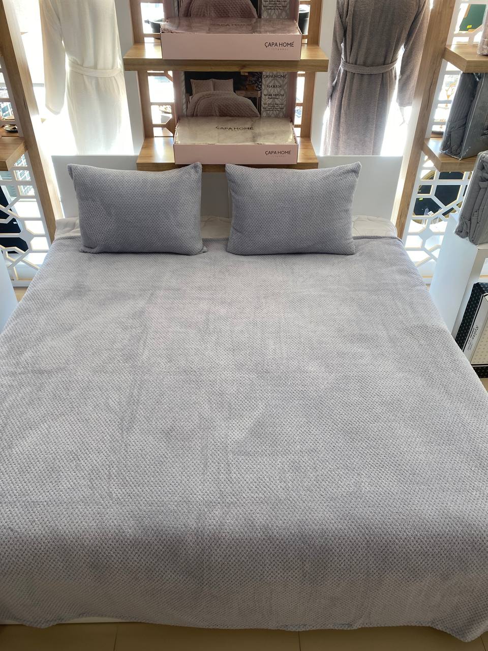 ÇİFT KİŞİLİK JAKARLI WELSOFT YATAK ÖRTÜSÜ SETİ