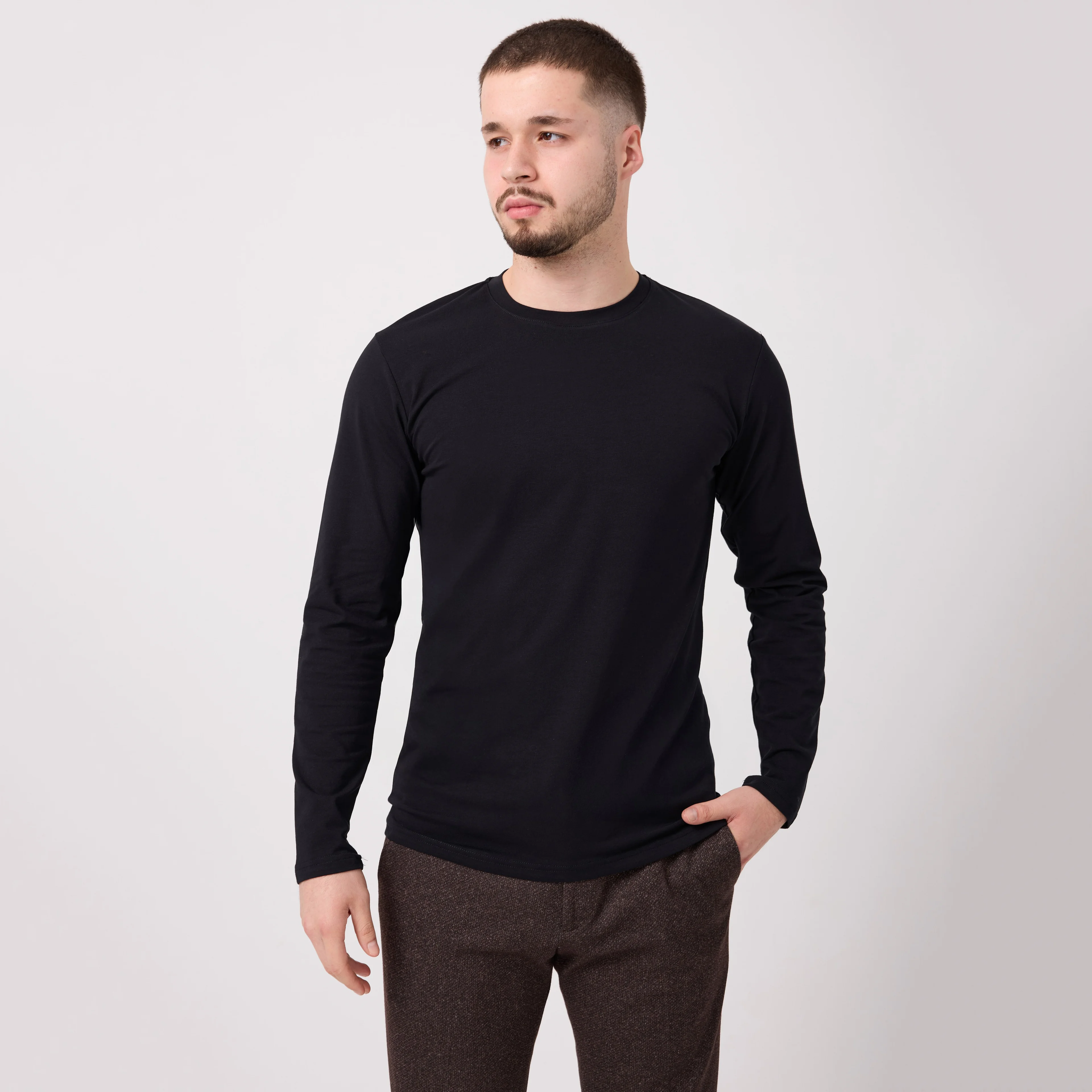 Premium Uzun Kollu T-Shirt - Siyah