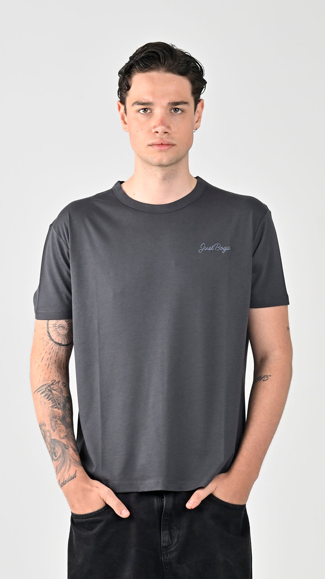 JustBoga Nakışlı Regular Fit Modal T-Shirt  image
