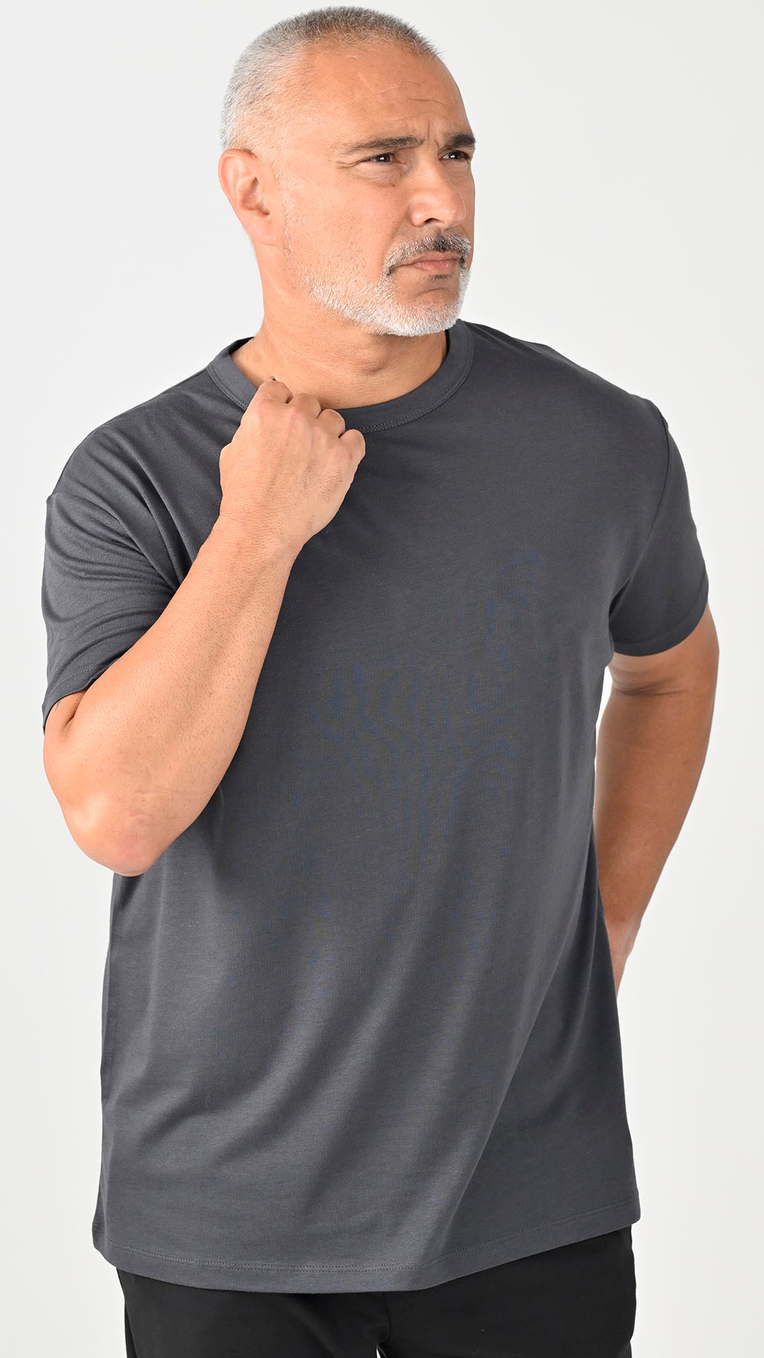 Düz Oversize Muscle Fit Modal T-Shirt