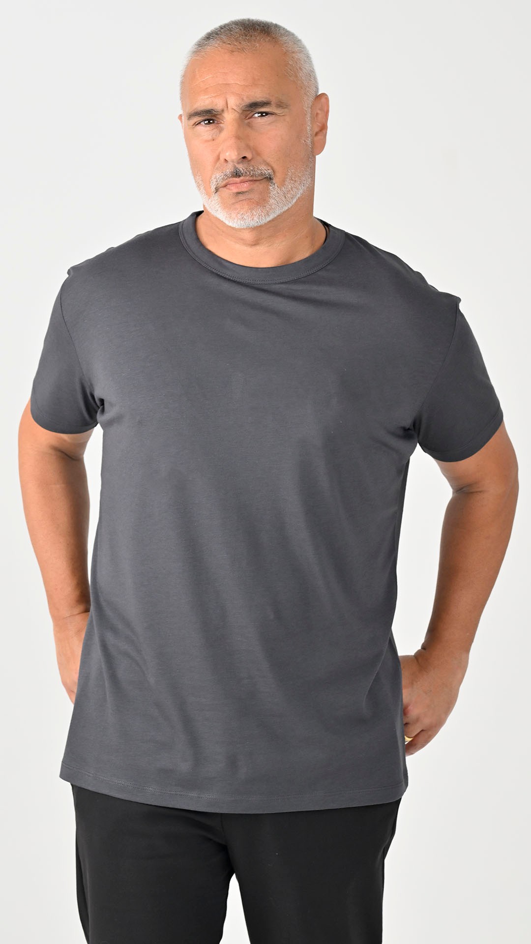 Düz Oversize Muscle Fit Modal T-Shirt