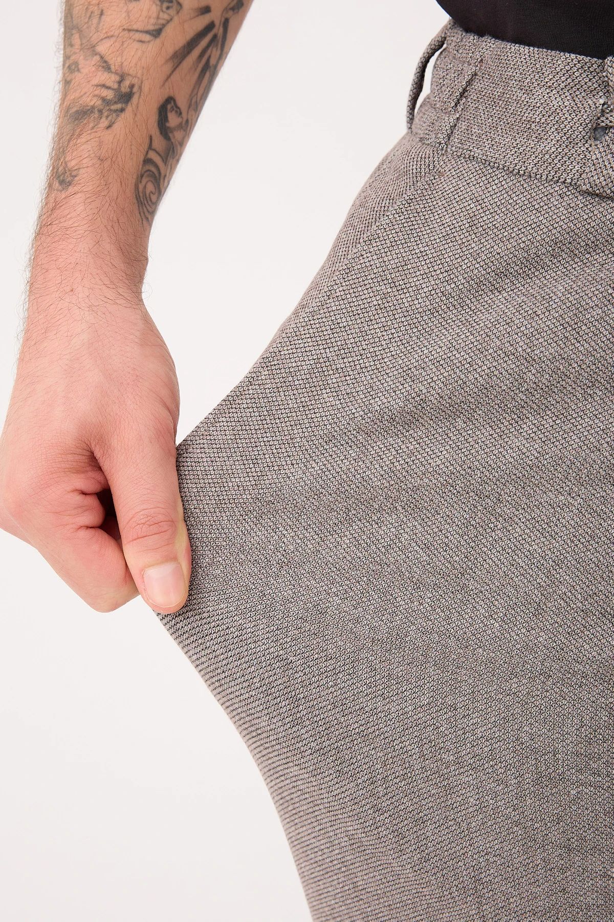 Jogger Doku Desenli Slim Fit Pantolon