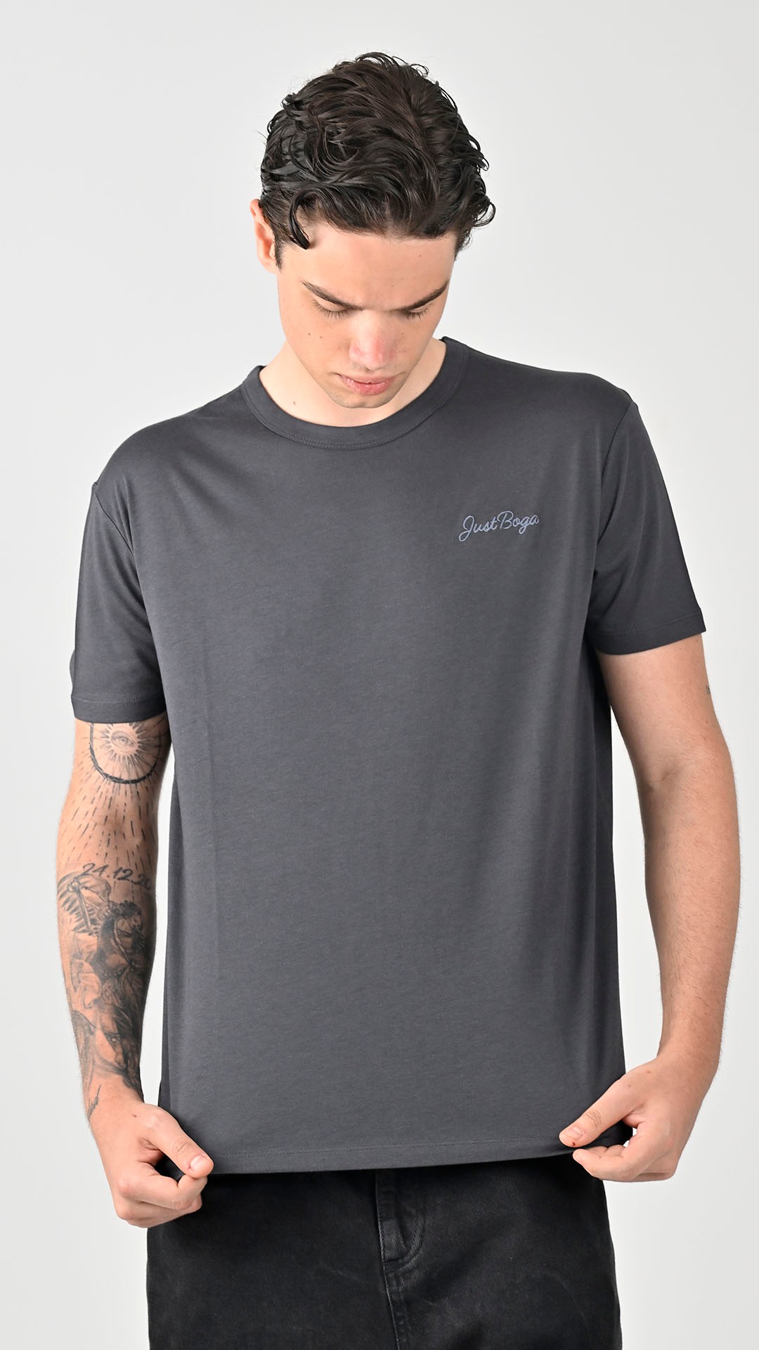 JustBoga Nakışlı Regular Fit Modal T-Shirt 