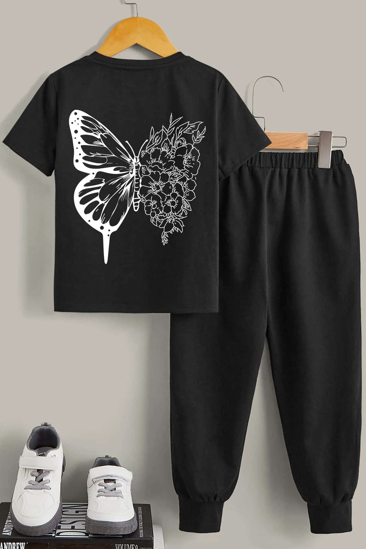 Çocuk Drawing Butterflies Alt - Üst Eşofman Takımı