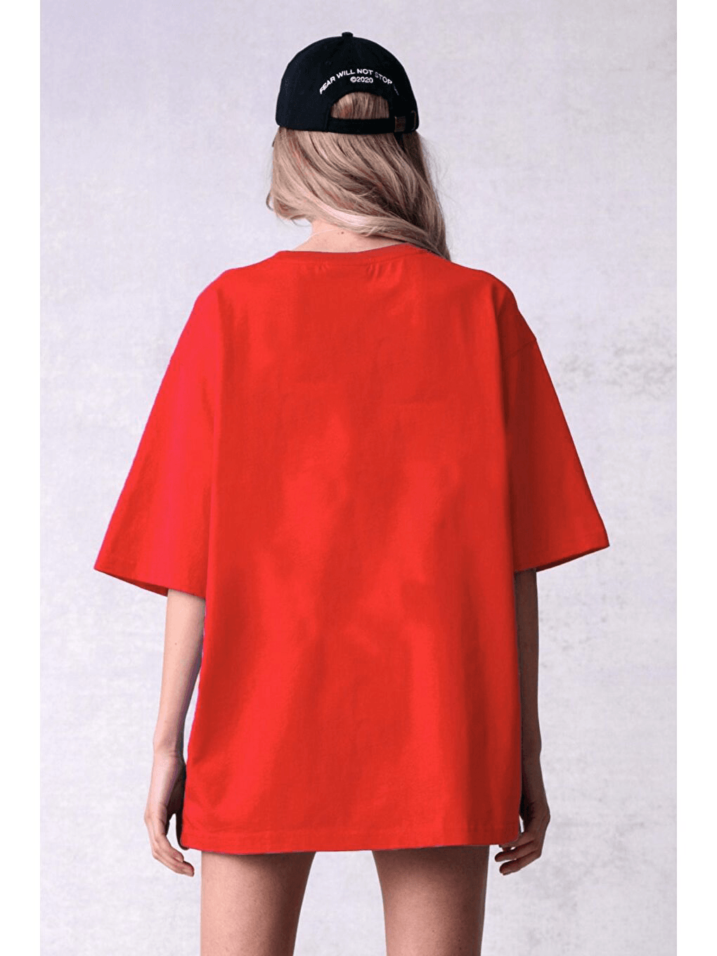 Pamuklu New York Baskılı Oversize T-shirt