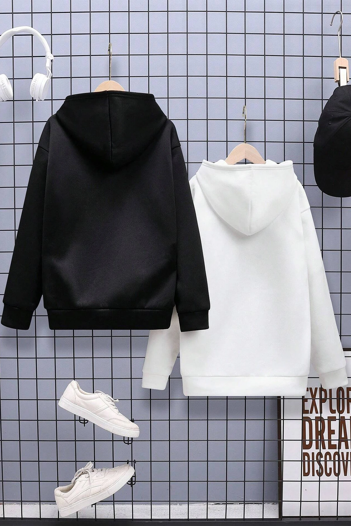 2'li Paket Baskılı Erkek - Kız Çocuk Rahat Kalıp Sweatshirt