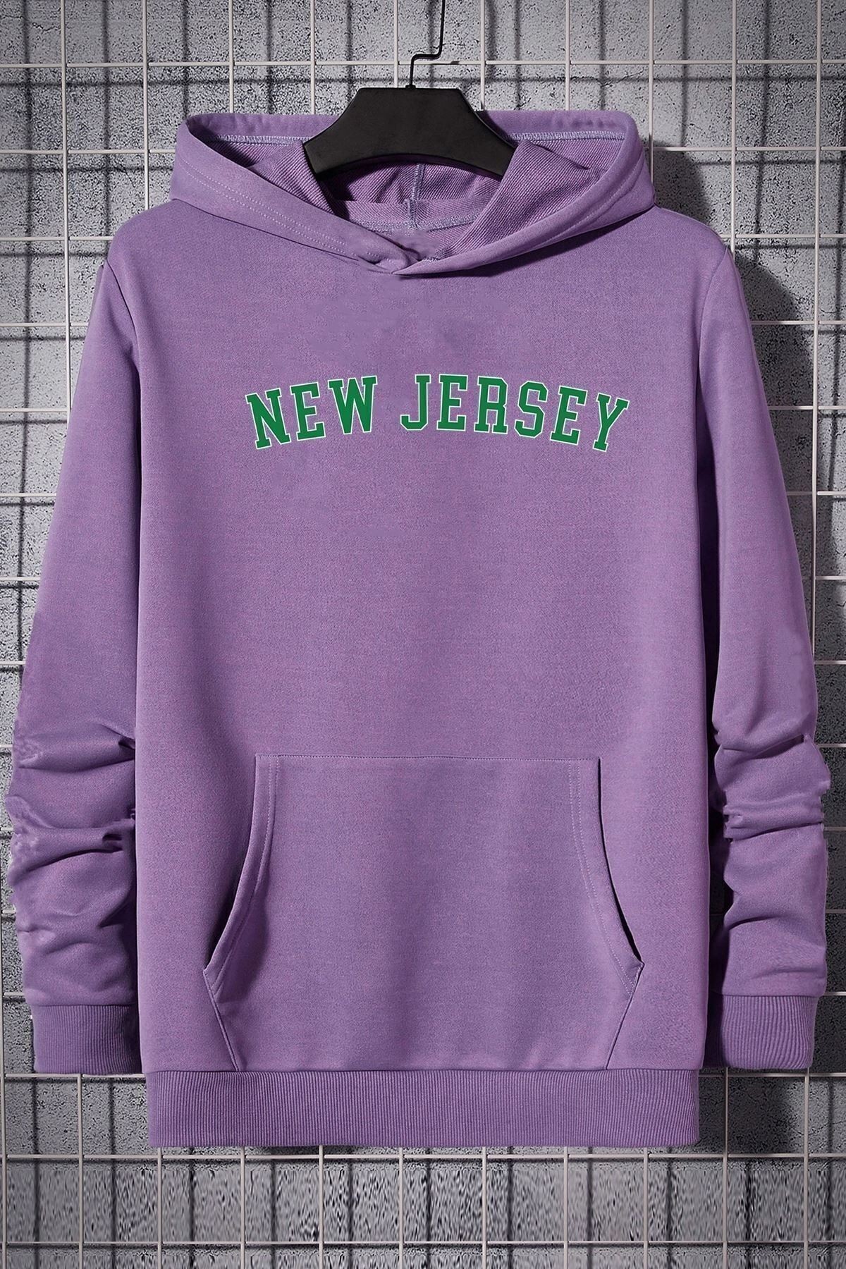 New Jersey Baskılı Sweatshirt