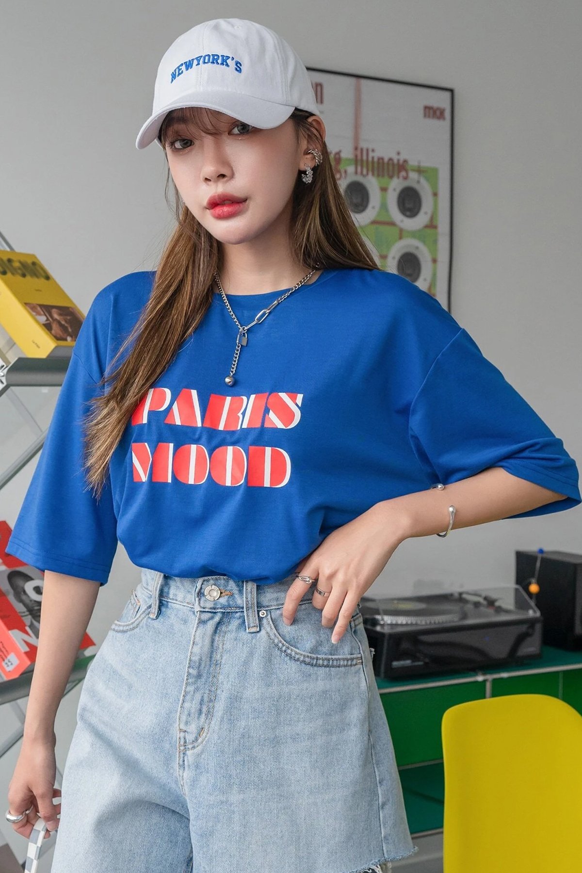 Unisex Paris Mood Baskılı Tasarım Tshirt