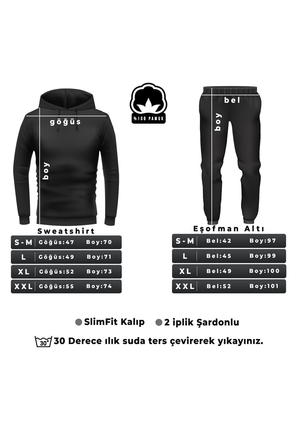 Unisex Saturn Baskılı Eşofman Takımı