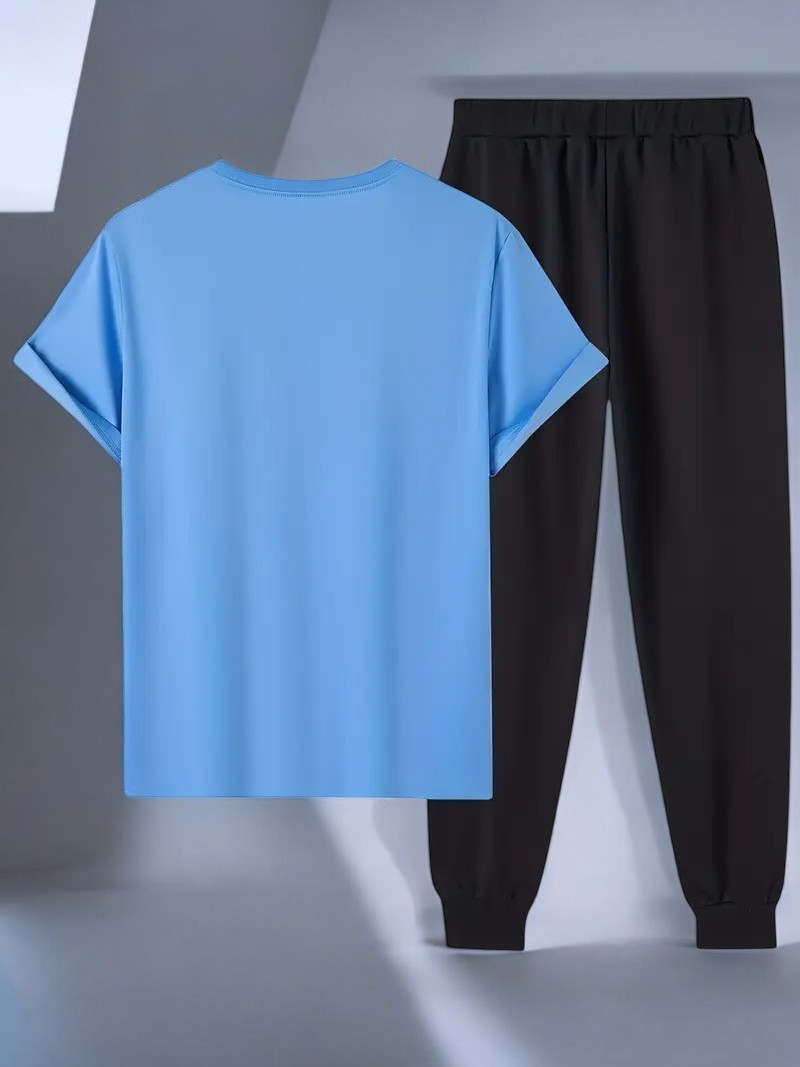 Unisex W Yazı Tasarım Basklı Tshirt Eşofman Takımı