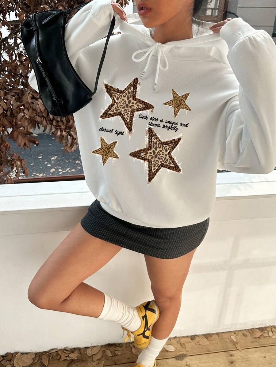 Unisex Eternal Light Baskılı Oversize Sweatshirt