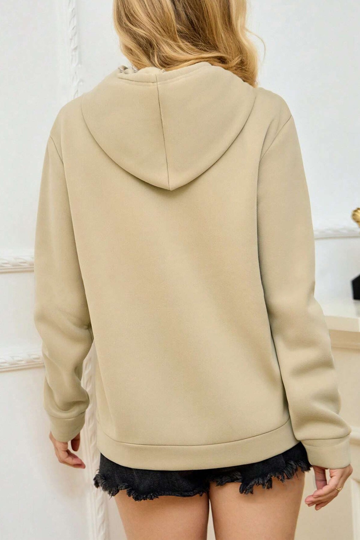 Kalp Baskılı Oversize Sweatshirt