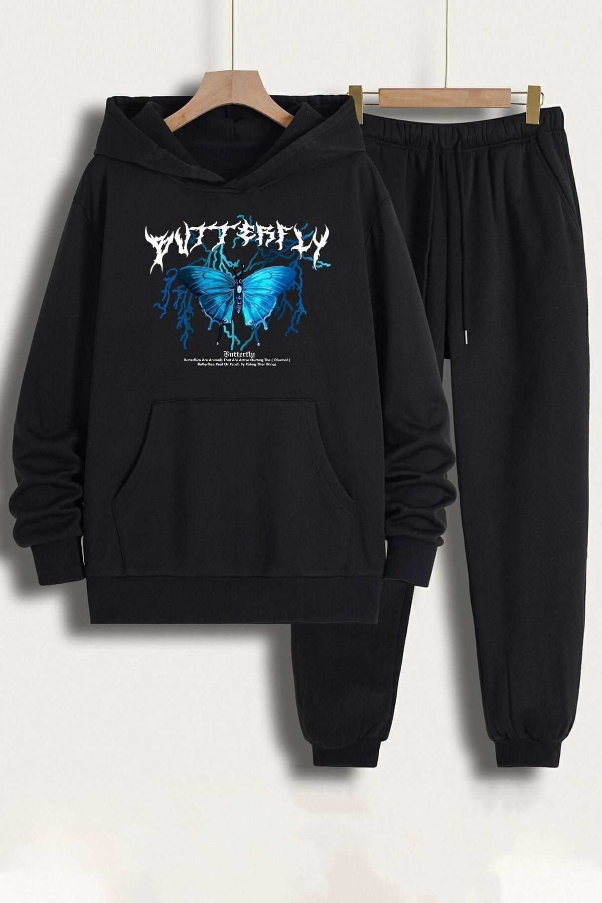 Blue Butterfly Baskılı Eşofman Takımı